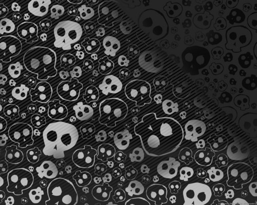 Black and White Skulls 壁紙