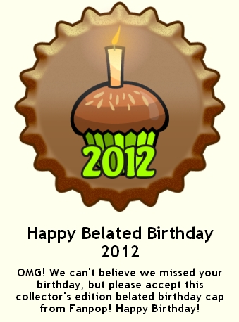 Happy Belated Birthday 2012 Cap