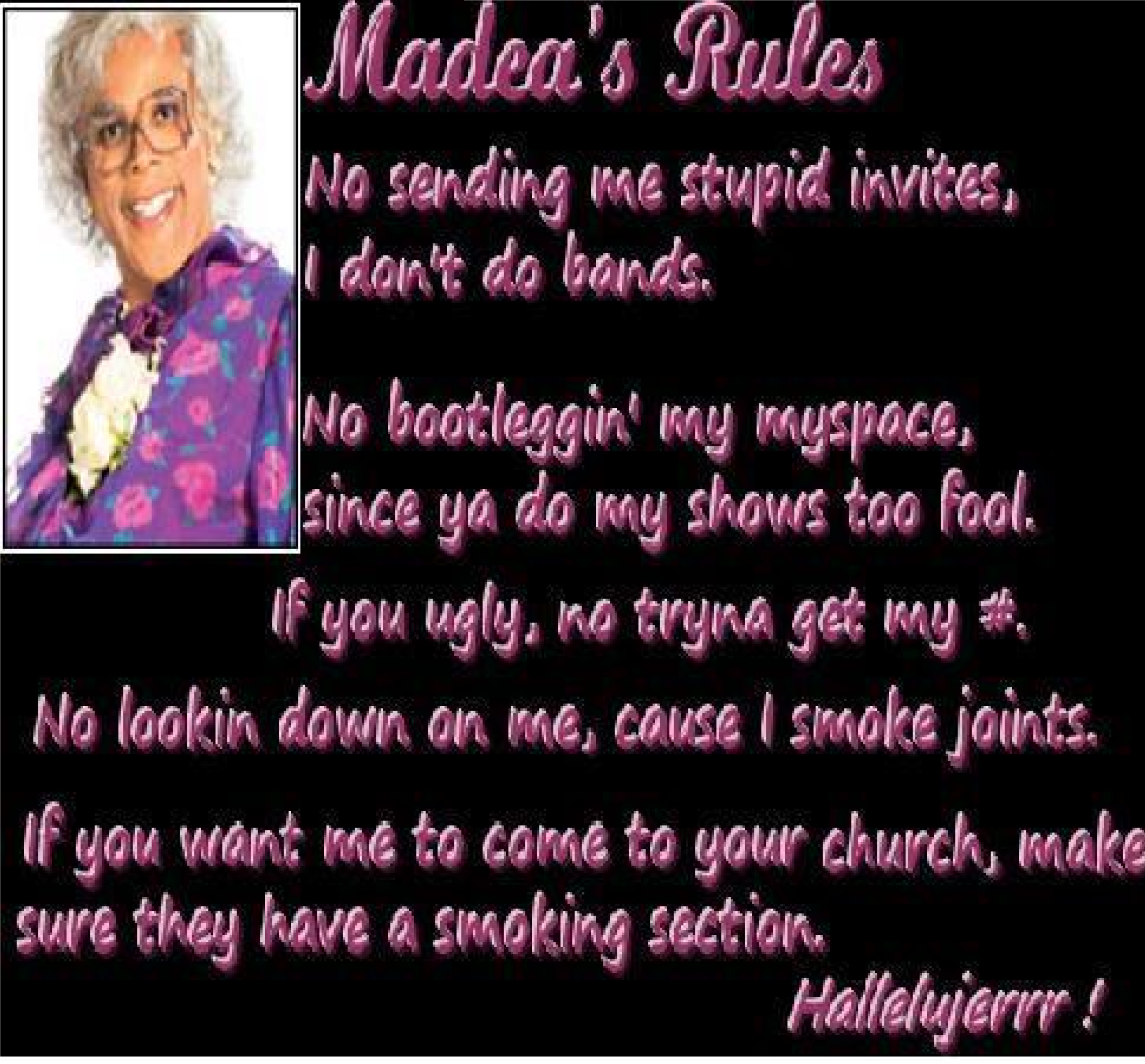  Madea's Rules