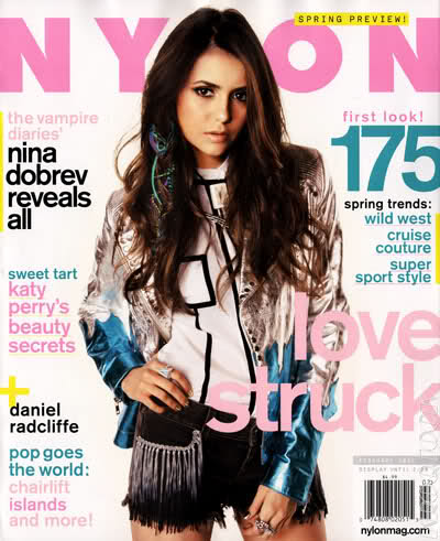  Nina Dobrev - Nylon Magazine Feb Issue ছবি Shoot