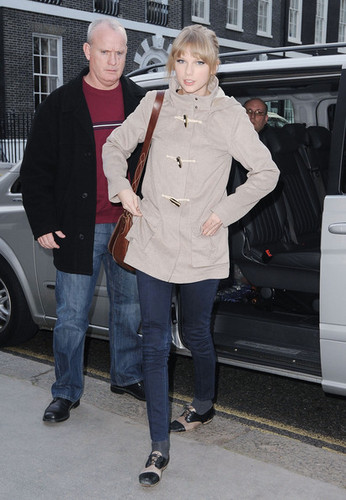Taylor Swift Visits Cameron Mackintosh's London Office