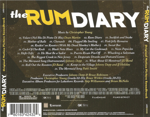  The rum Diary Soundtrack CD Booklet