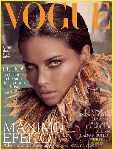  Adriana Lima Covers 'Vogue Brasil' February 2012