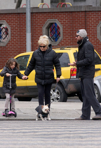  Hugh Jackman and Family Out for a Stroll