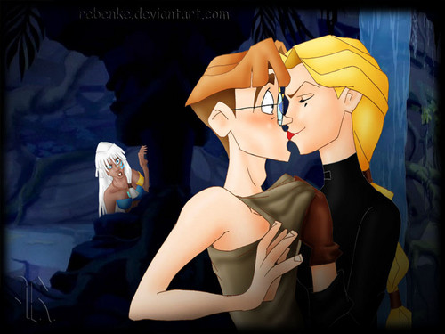  Milo and Helga kiss