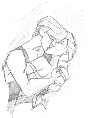  Milo and Helga kiss