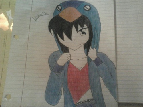  Victoria with manchot, pingouin hoodie :3