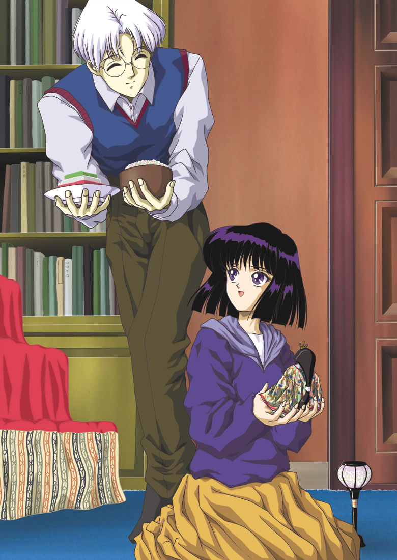 Hotaru and Professor Tomoe