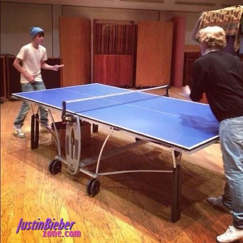  Justin and Cody Simpson Playing Ping Pong