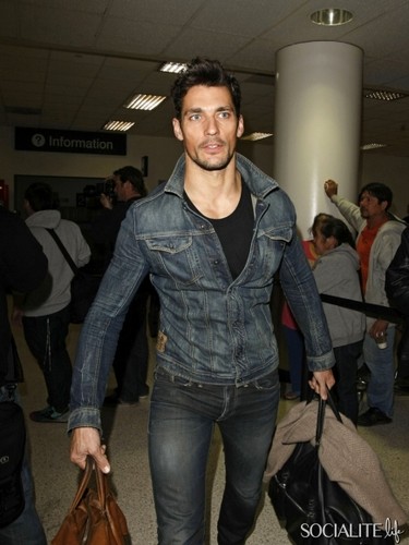 Model David Gandy Arrives At Los Angeles International Airport