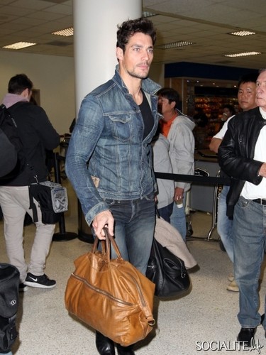  Model David Gandy Arrives At Los Angeles International Airport