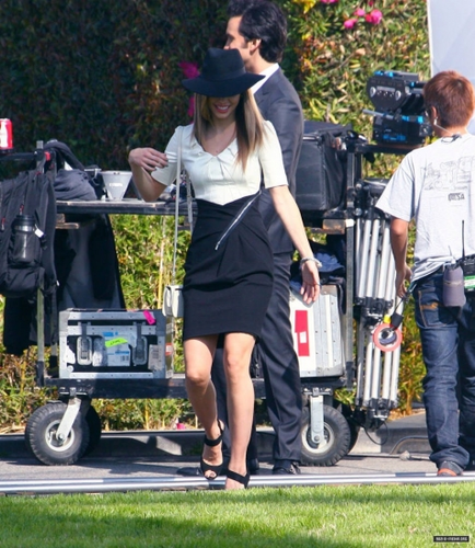  On Set of “90210″