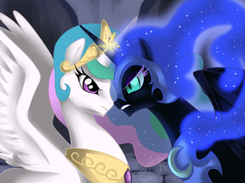  Princess Celestia vs Nightmare Moon