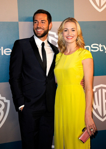  Yvonne Strahovski & Zachary Levi @ the 2012 Warner Bros/Instyle Golden Globes After Party