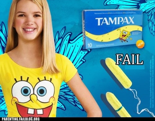  spongebob tampon fail