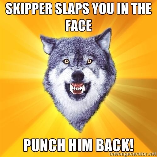  Courage serigala, wolf meme: Skipper XD