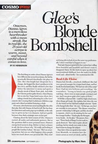  Dianna Agron Cosmopolitan interview pg. 1