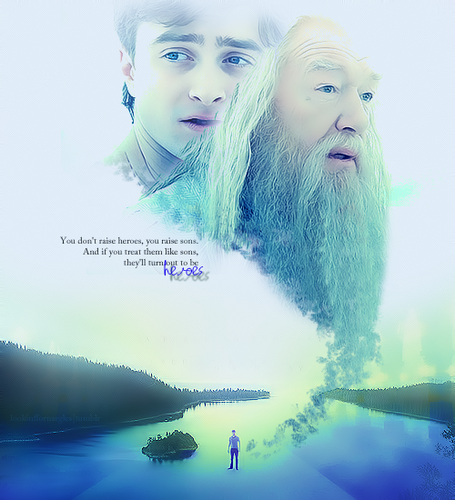  Harry and Dumbledore Kings cruzar, cruz