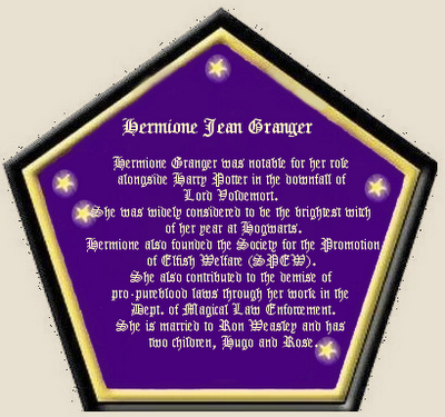  Hermione's Chocolate Frog Card