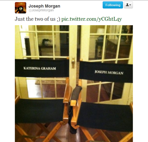  Joseph & Kat together on set.