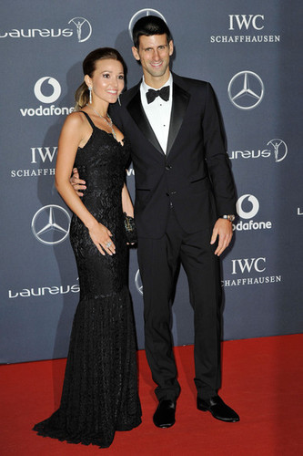  Novak Djokovic & Jelena Ristic - "Laureus World Sports Awards" - (red carpet/06.02.2012)