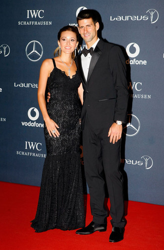Novak Djokovic & Jelena Ristic - "Laureus World Sports Awards" - (red carpet/06.02.2012) 