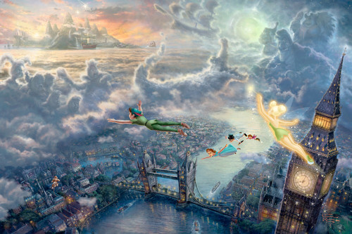  Thomas Kinkade's डिज़्नी Paintings - Peter Pan