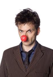 david tennant  with cute red nose