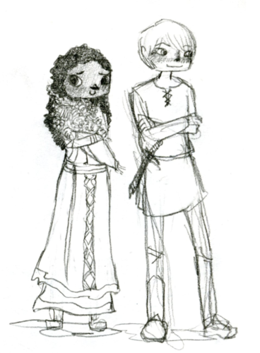  Arthur and Guinevere - Pencil Drawing Adorbs