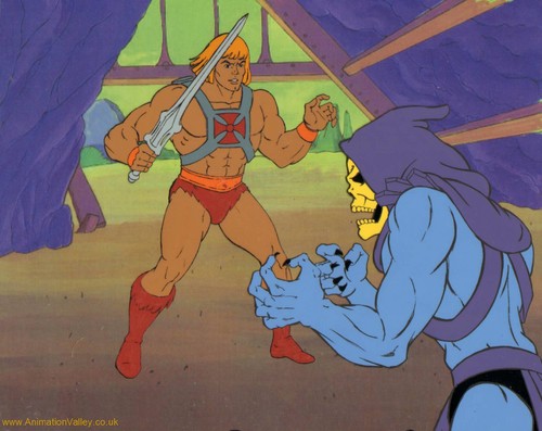  Hand Painted He-Man animasi Production Cel