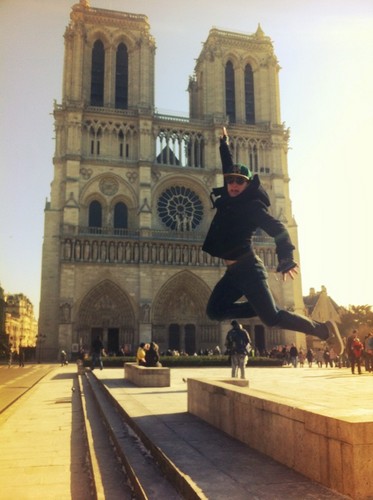  Josh in front of Notre Dame