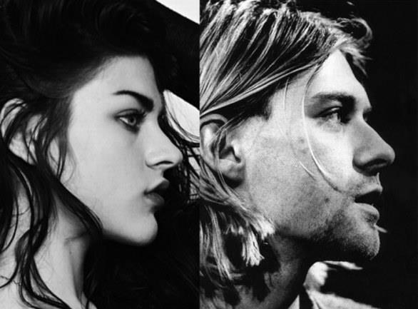  Kurt Cobain .Frances bohne Cobain