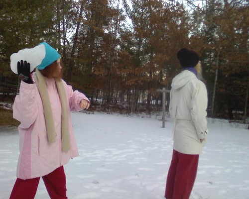  Victoria and Randell.. Playin' in the snow