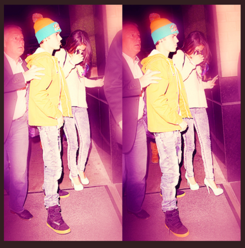  Justin Bieber and Selena Gomez in NYC
