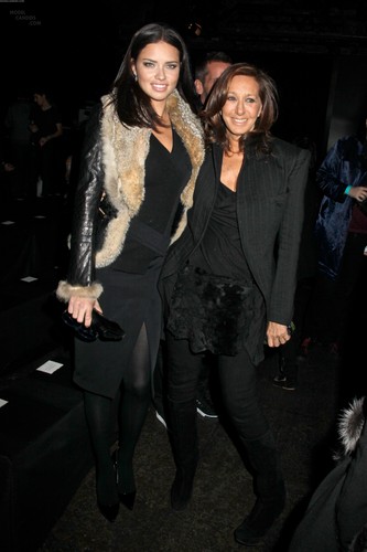  Adriana Lima attends the Donna Karan दिखाना during Fashion Week in New York, Feb. 13, 2012