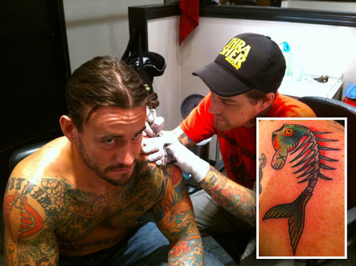 CM Punk Getting His Fish Tattoo