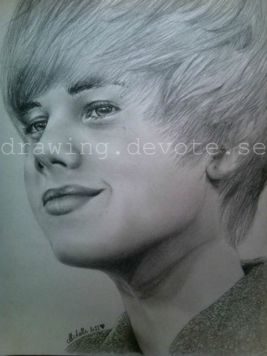  Justin Bieber drawing door me