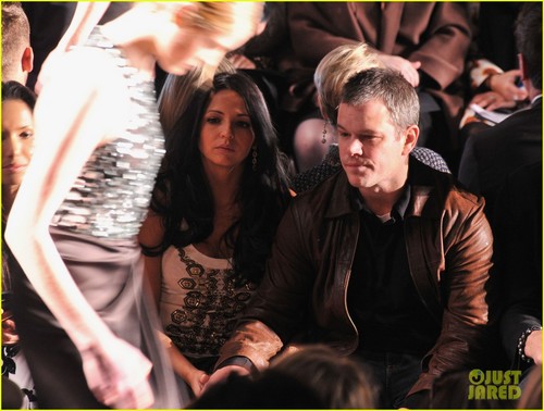Matt Damon: Naeem Khan Fashion Show With Luciana!