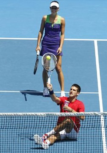  Novak Djokovic and Ana Ivanovic..