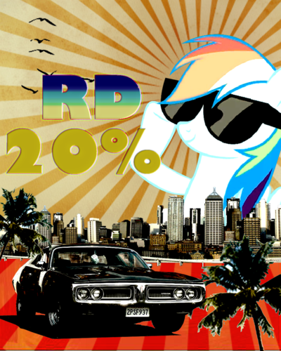 Pony Photoshop Project: Retro Rainbow