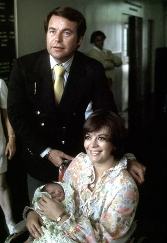 RJ and Nat in 1974 as she gave birth to Courtney