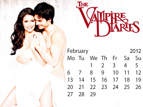 The Vampire Diaries February Calender2012 spl edition created por me!!!:)