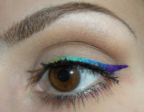 Rainbow Winged Eyeliner