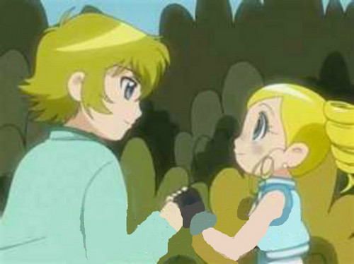 Bubbles and Cody holding hands