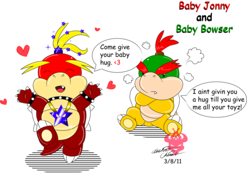  Baby Jonny and Baby Bowser - Hugz