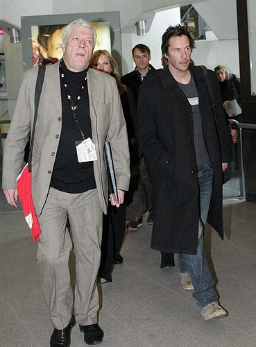 Keanu Reeves arrives at Budapest Airport.( February 15, 2012)
