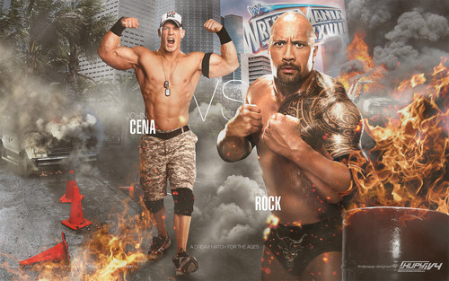  Wrestlemania 28-The Rock vs John Cena