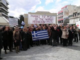  greeks thank Europians for their support.