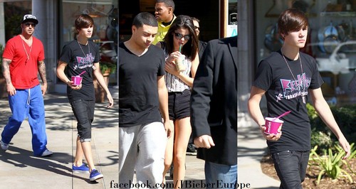  Justin And Selena Shopping At Calabasas Common