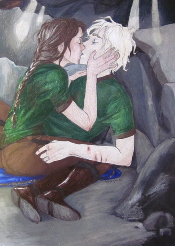 Katniss Kissing Peeta in the cave